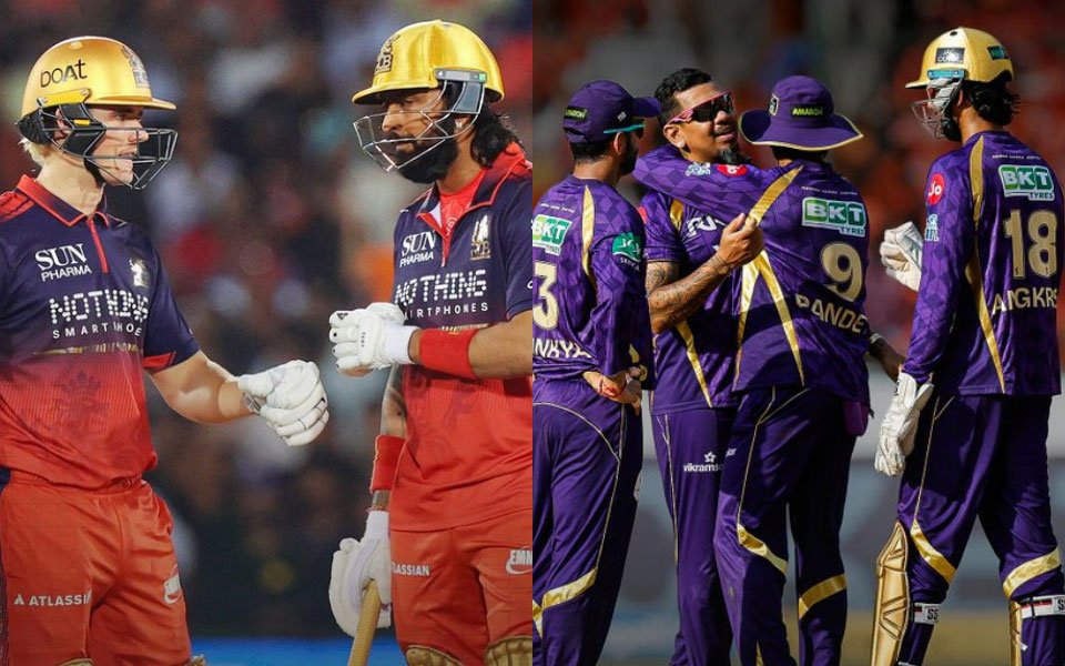 Royal Challengers Bengaluru and Kolkata Knight Riders players in action highlighting squad strength and IPL records.